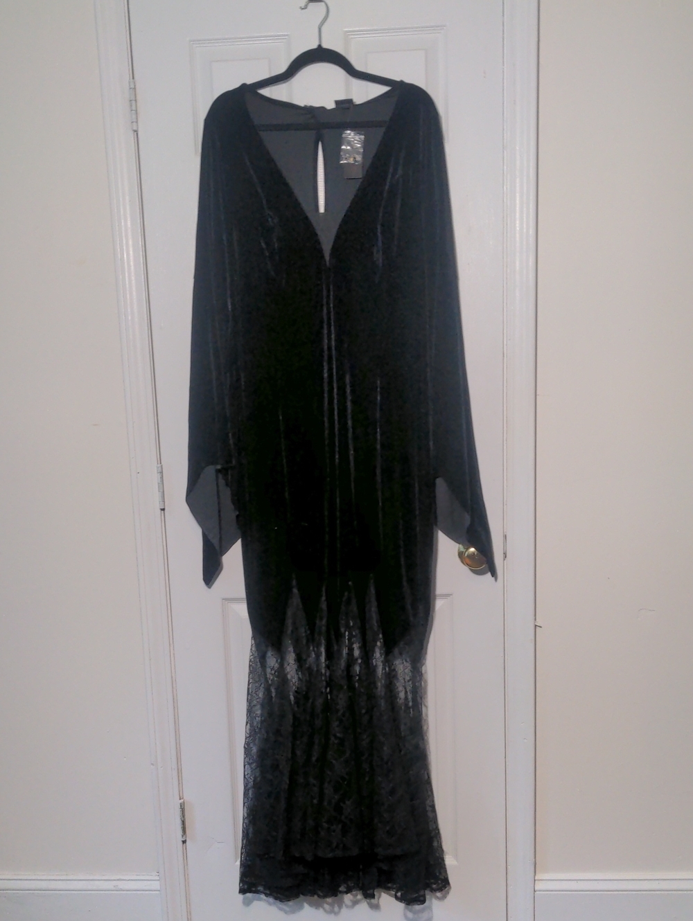 Hocus Pocus! Torrid Sz 2: Black Velvet & Lace Morticia + Elvira + Witch Gown